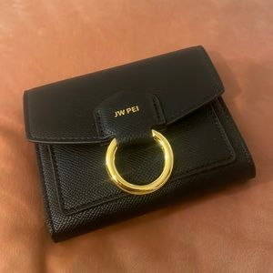 JW Pei Tri Fold gold detail wallet